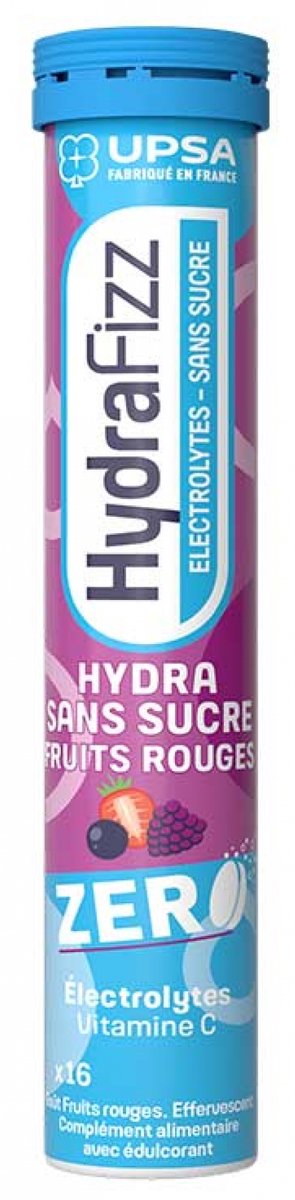 UPSA Hydrafizz Hydra Suikervrij 16 Bruistabletten (Smaak : Rood fruit)