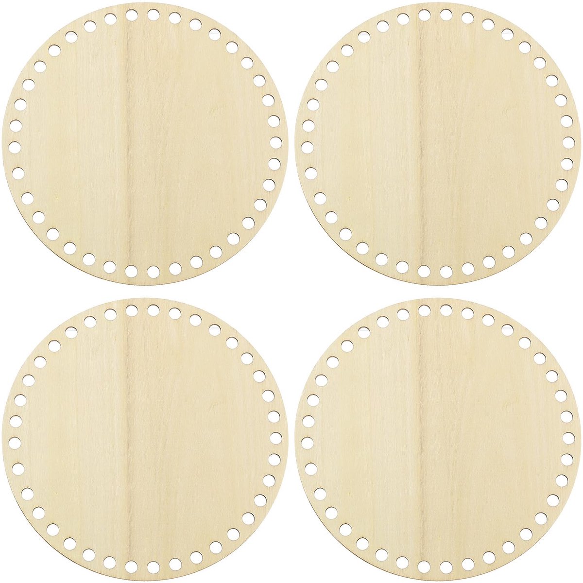 Mand Bodem, 4 Stuks Ronde Blanco Haak Breien Houten Basis Voor Diy Craft Weven Mand Maken Benodigdheden Woondecoratie