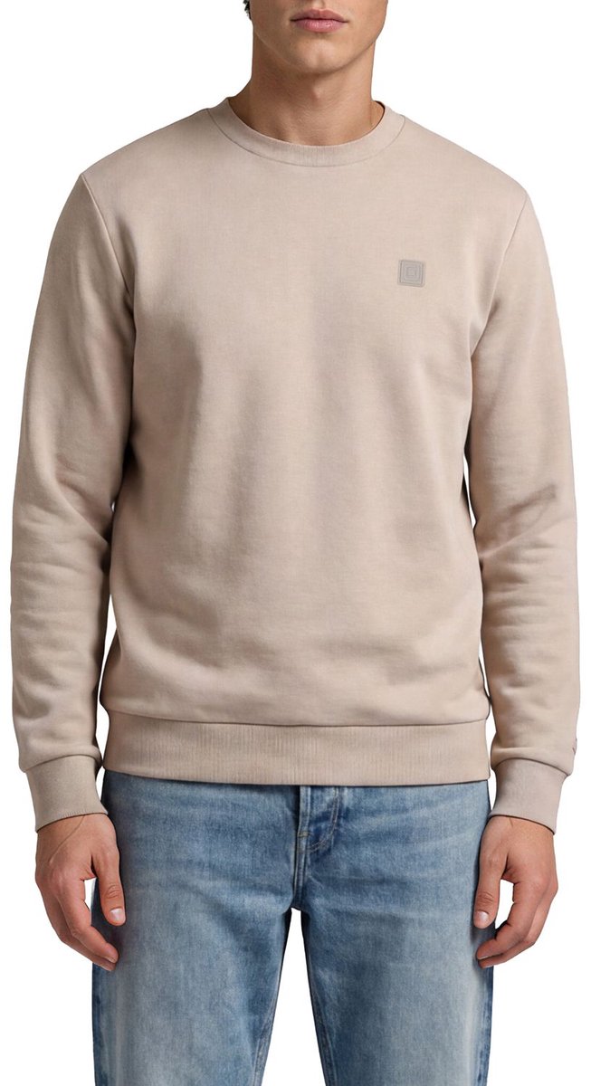 riverso Heren trui RIVCarter regular fit Beige 3XL Ronde Hals Volwassenen Sweatshirt zonder capuchon