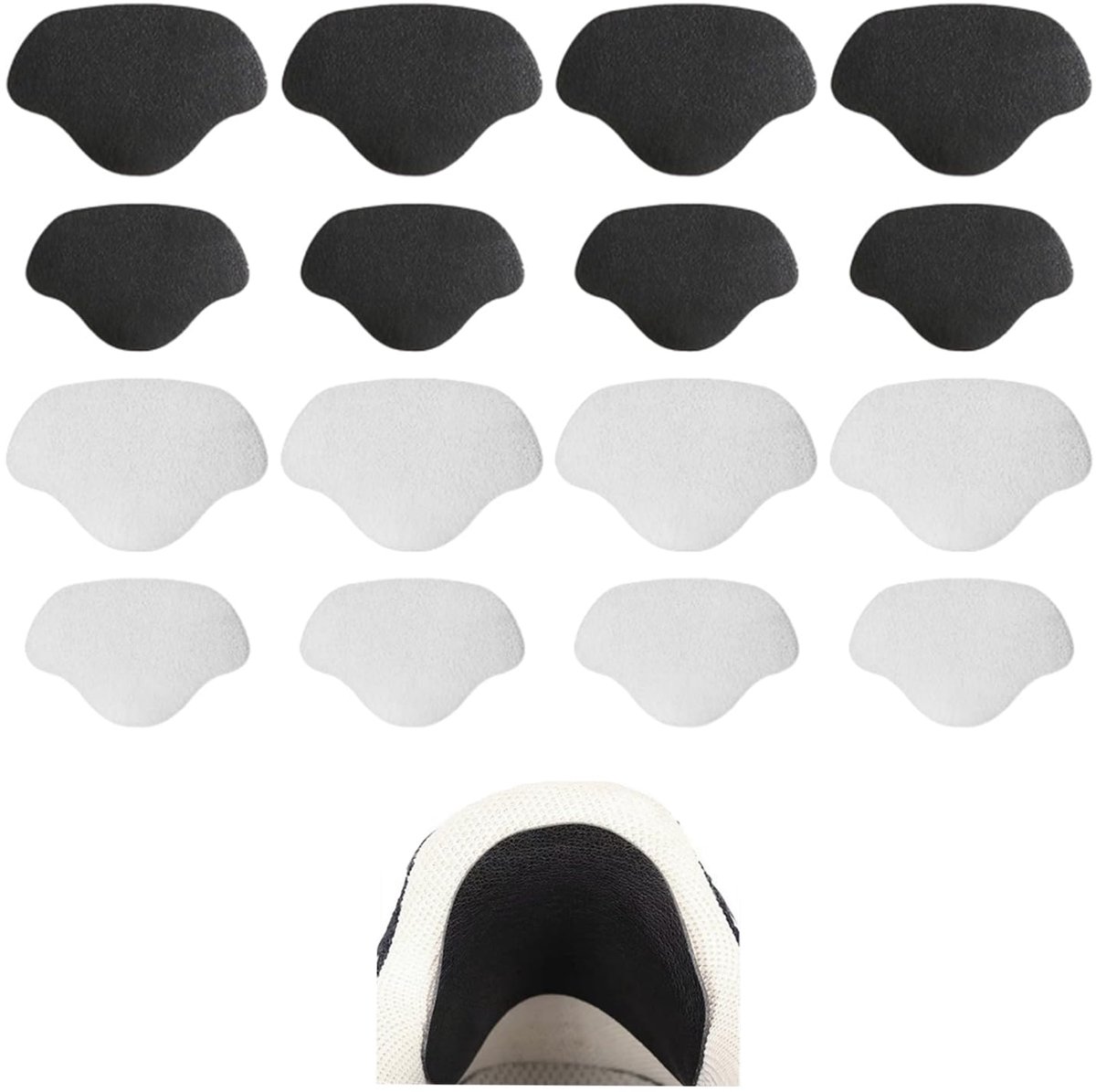 16 stuks hielbescherming voor schoenen, zelfklevend, schoenhielen, reparatiepads, hielkussens, set tegen blaasvorming, voor leren schoenen, sneakers, sportschoenen, dagelijks en vrije tijd
