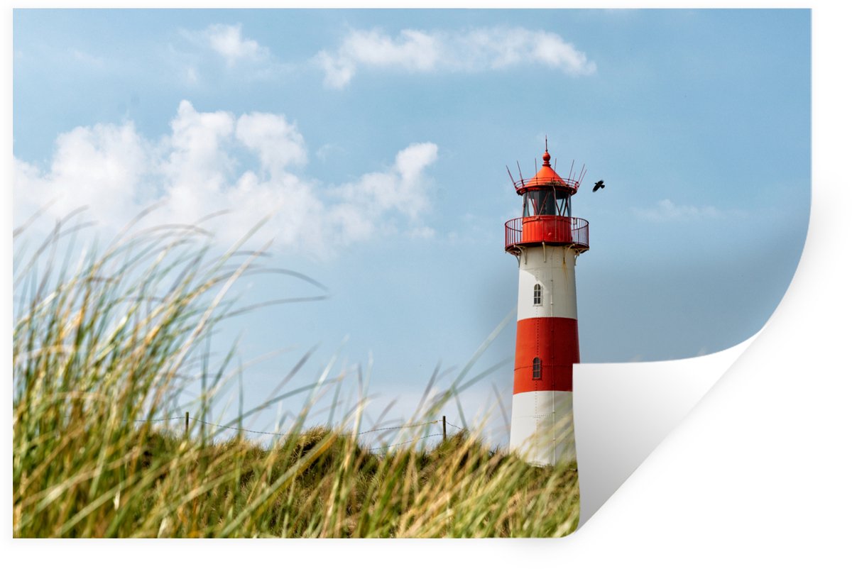 Muurstickers - Sticker Folie - Zee - Vuurtoren - Duitsland - 120x80 cm - Plakfolie - Muurs