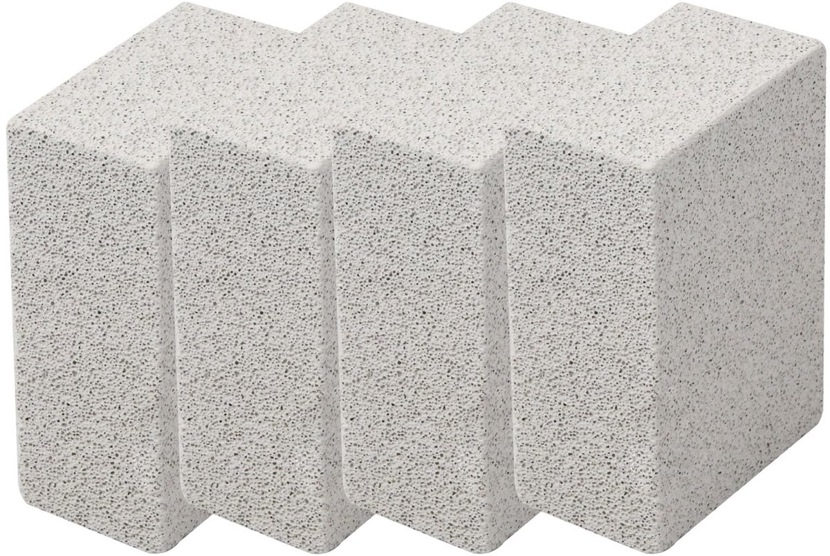 4 stuks reinigingsstenen voor puims, schone grillstenen, reinigingssteen voor barbecue, robuust, reinigingsgereedschap voor barbecues/keukens