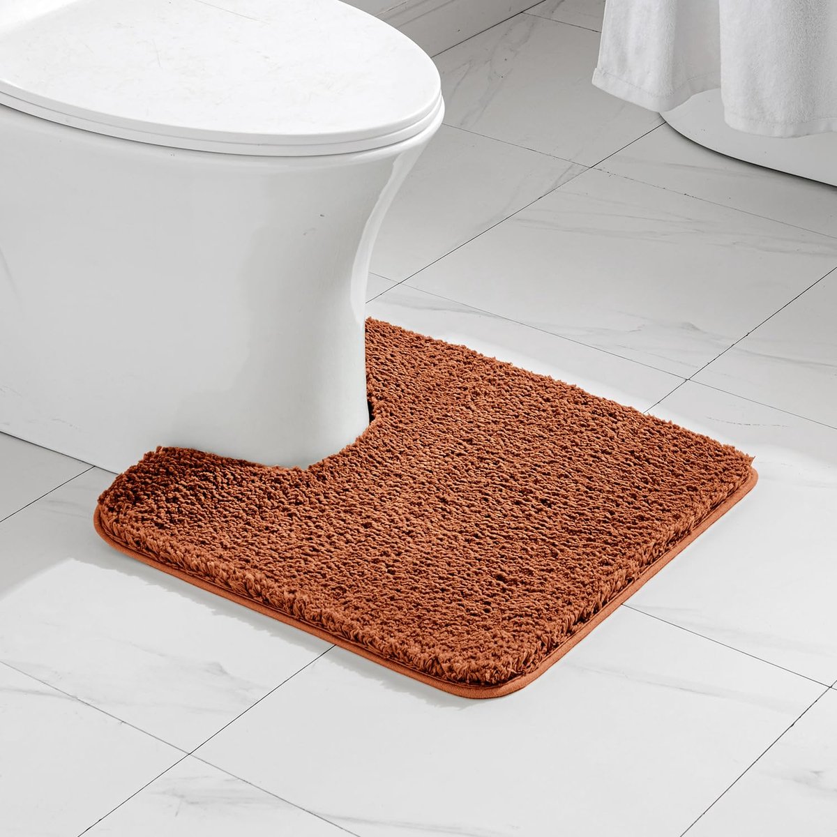 Badmat antislip absorberende badkamer zachte luxe douche kleine mat deurmat binnen tapijten keuken tapijten tapijt mat wasbaar voor badkamer slaapkamer keuken ingang 50x50 cm baksteen rood