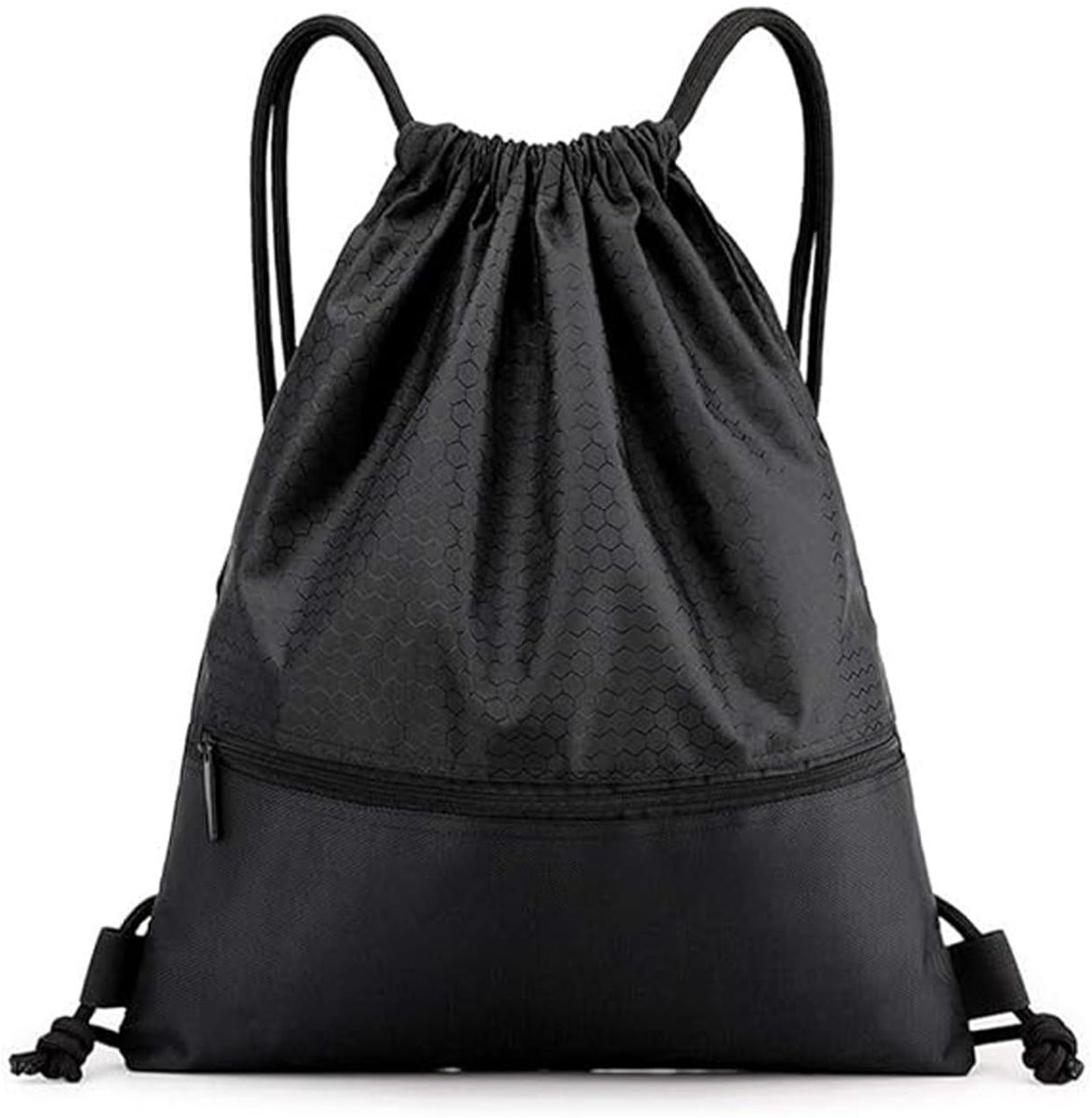 Sporttas met trekkoord, sporttas met trekkoord, rugzak met trekkoord, sporttas met ritssluiting voor sport, reizen, school, strand.