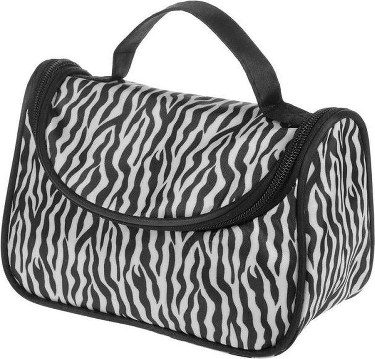 Make-up tasje met spiegel - Zebra print