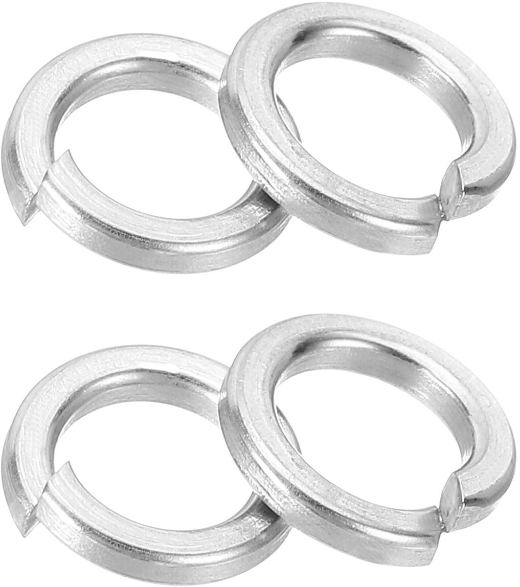 80 stuks veervergrendelingsschijven, borgring M6 van roestvrij staal 304 assortiment voor schroeven en bouten, zilver