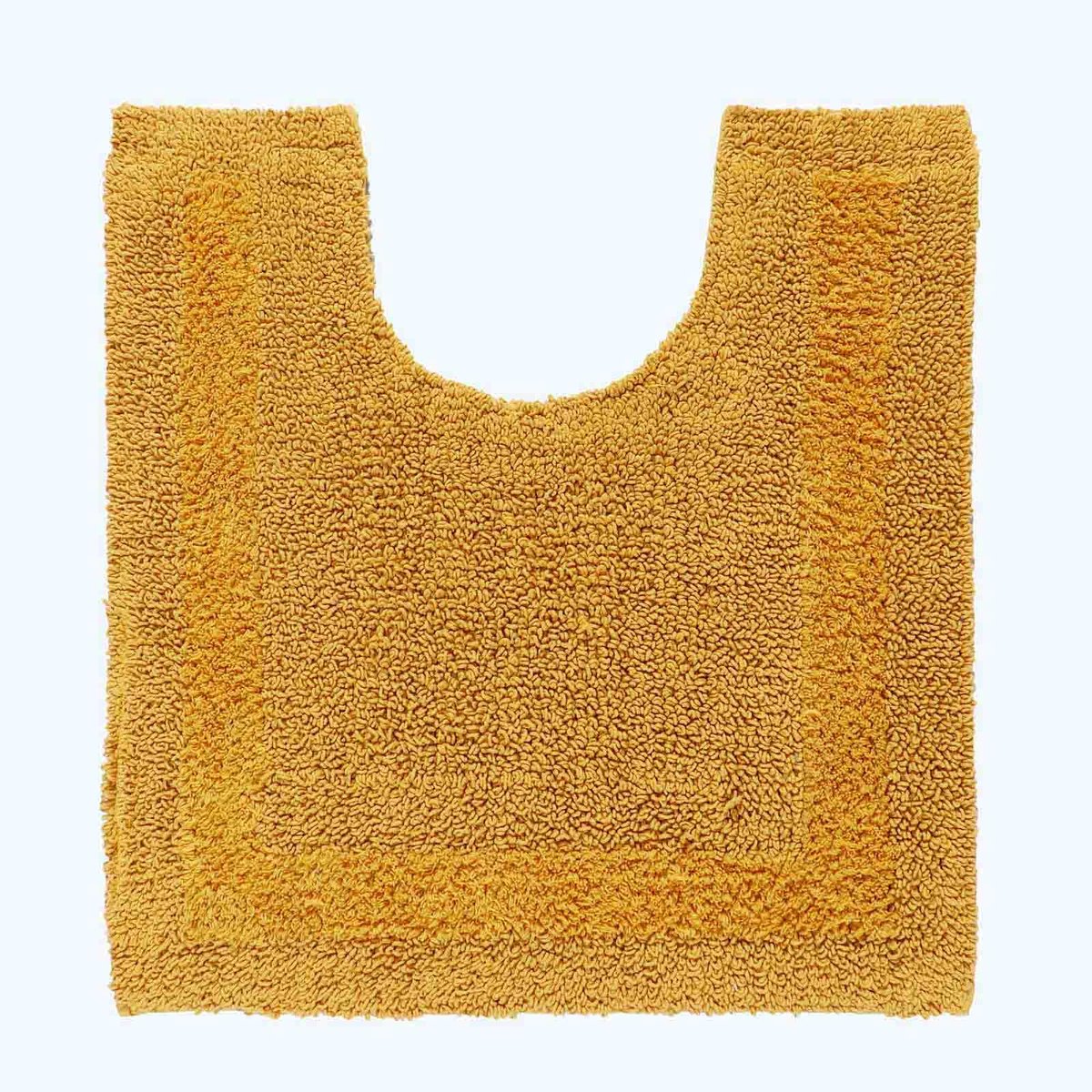 Toiletmat, luxe 1600gsm extra zacht 100% katoen, omkeerbare badkamermatten antislip, wasbaar, super absorberend, sneldrogend, mosterdvoetmat voor toilet, 50 x 55 cm