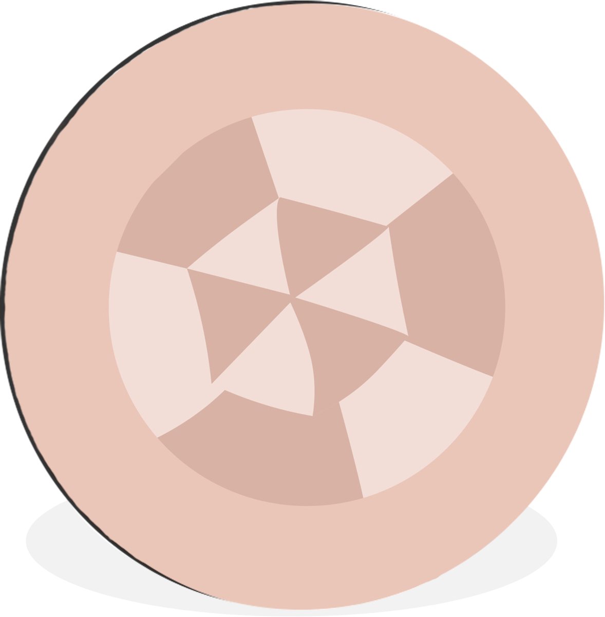 WallCircle - Wandcirkel - Muurcirkel - Zomer - Strandparasol - Pastel - Aluminium - Dibond