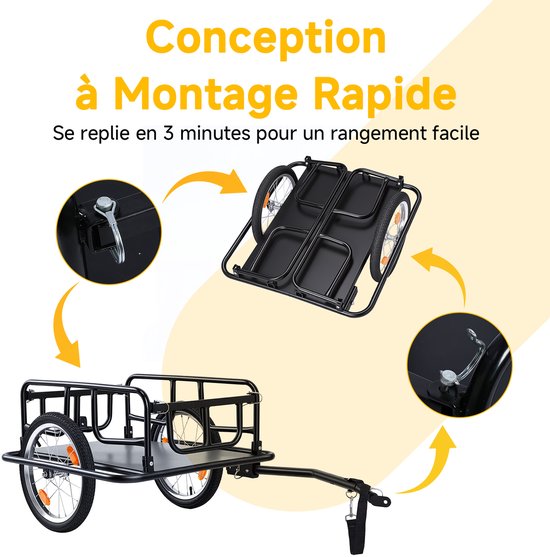 Oryxearth Opvouwbare Bolderkar Zwart - Inklapbare Transportkar met Grote Capaciteit, 80 kg Draagvermogen, Stevig Frame, voor Tuin, Camping, Strand en Outdoor Gebruik — afbeelding 2