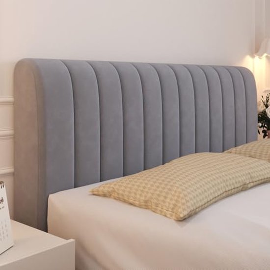 Housse de tête de lit de style scandinave pour lit simple/double (160 cm, gris foncé)