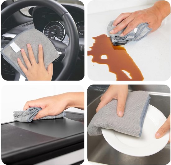 Afwasborstel voor keuken, 5 stuks, bevat afwasborstels van hout, sisalharen, composteerbare spons, microvezeldoek, voor het schrobben van gootsteen, potten, pannen — afbeelding 4