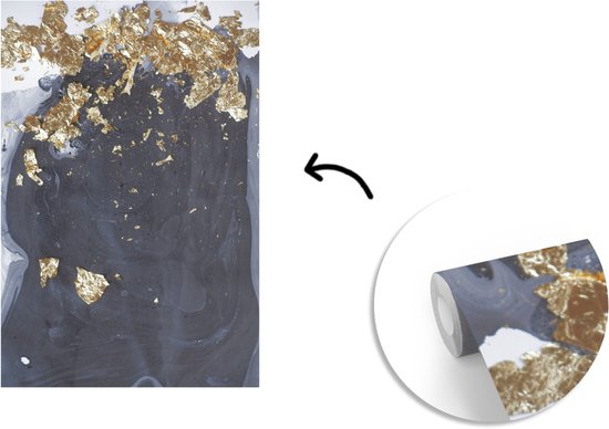Papier peint - Papiers Papier peint photo Marbre - Or - Luxe - Largeur 160 cm x Hauteur 240 cm