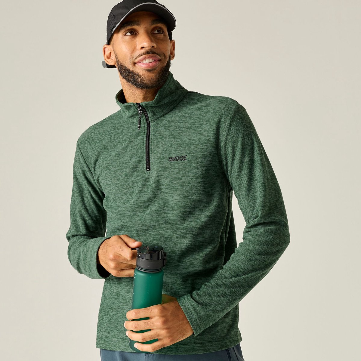 Thompson Marl Fleece Jas Groen