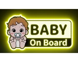 Baby on Board Auto Sticker Reflecterend – Baby aan Boord Sticker – Reflecterende Autosticker – Zelfklevend – Wit – Weerbestendig