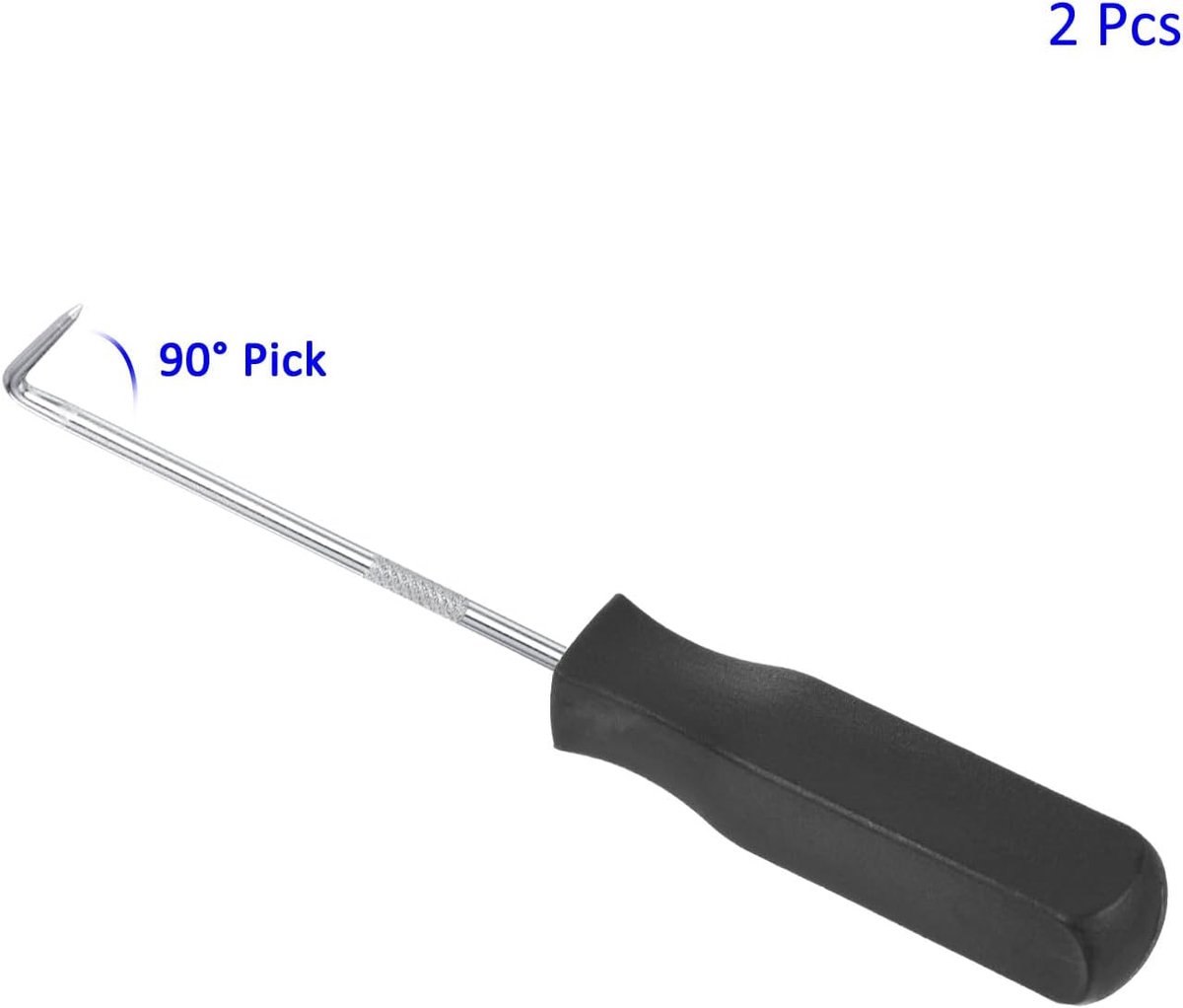 O-ringen 90 graden plectrums - oliekeerringpakking precisie schroevendraaiertrekker verwijderaar, stevig duurzaam, van toepassing op motorblok (142 mm, zwart)