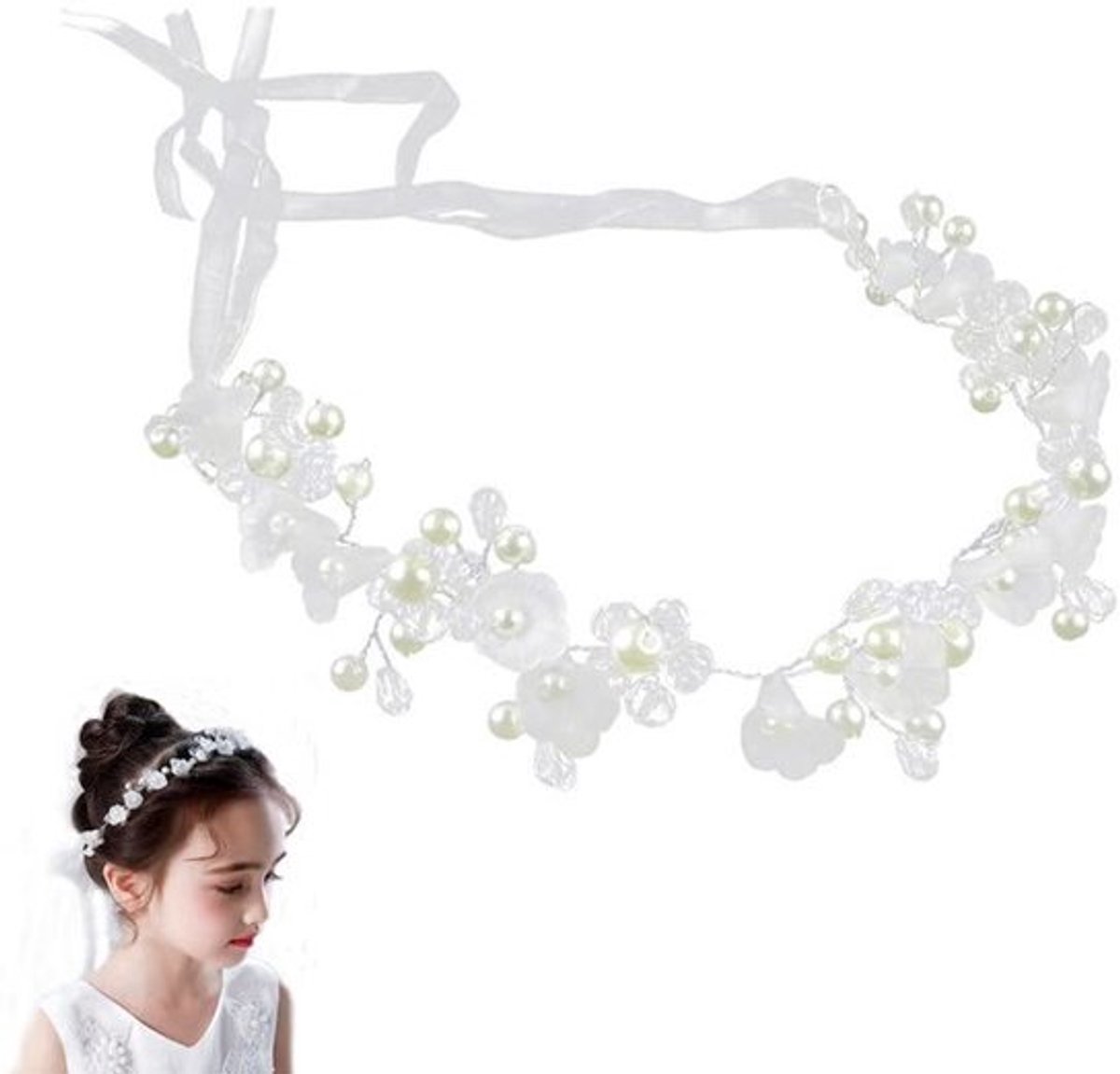 Store_8 - Kristallen Parel Bruid Hoofdband - Strass Bruids Hoofdband