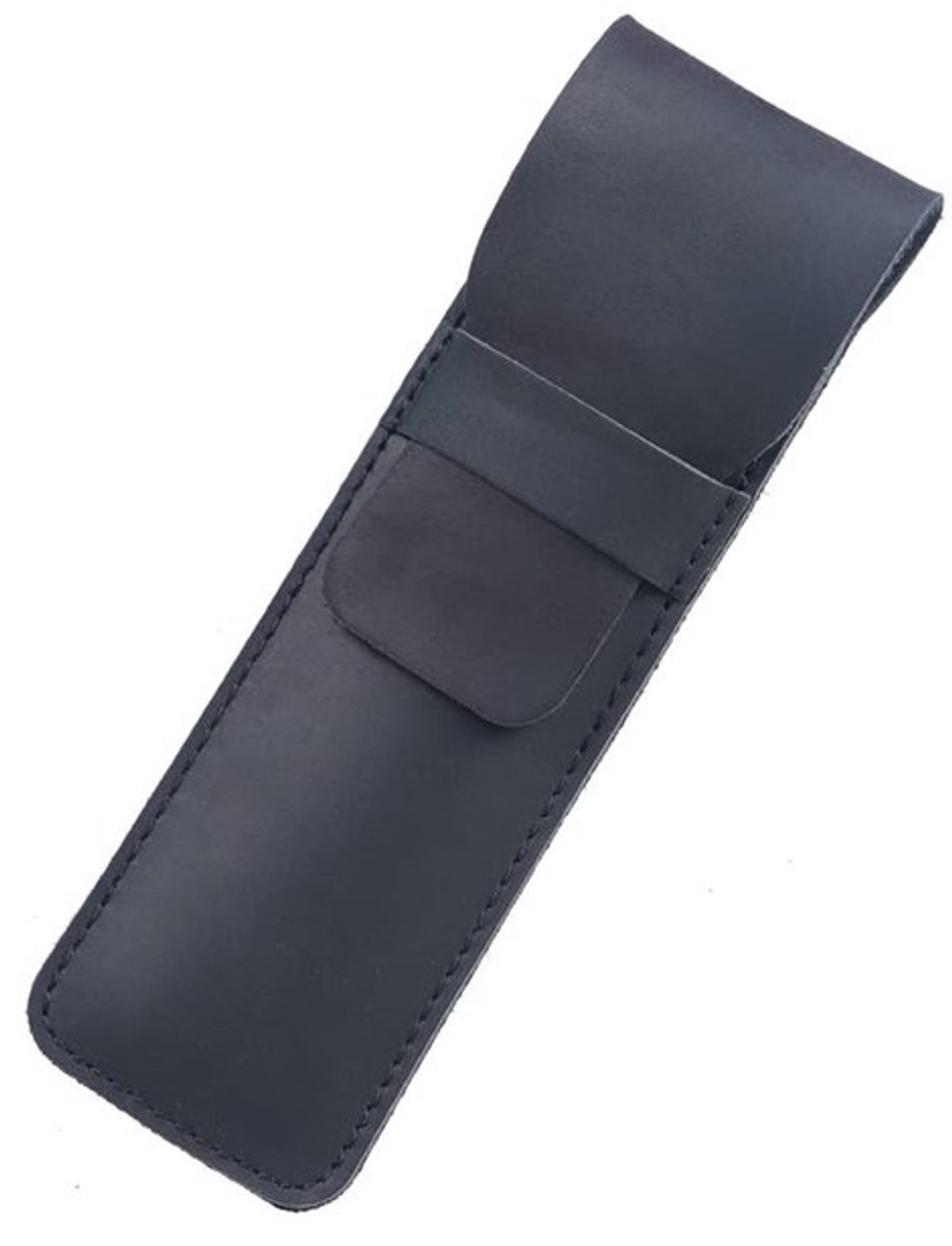 Store_7 - Lederen Pen Case Houder - Handgemaakte Pennen Pouch - Zwart