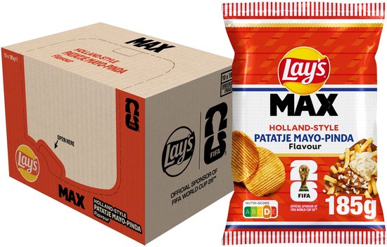 Lay's Max Ribbel Chips Fifa Holland Fries 10 x 185 gram