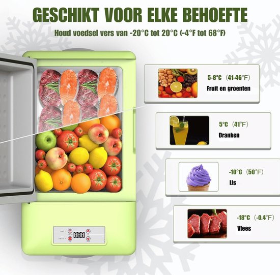 Elektrische Compressor Koelbox 22 Liter - Draagbare Koelkast voor Auto, Camper en Camping - 12V/24V/230V - Koelt tot -20°C - Met Digitaal Display — afbeelding 3