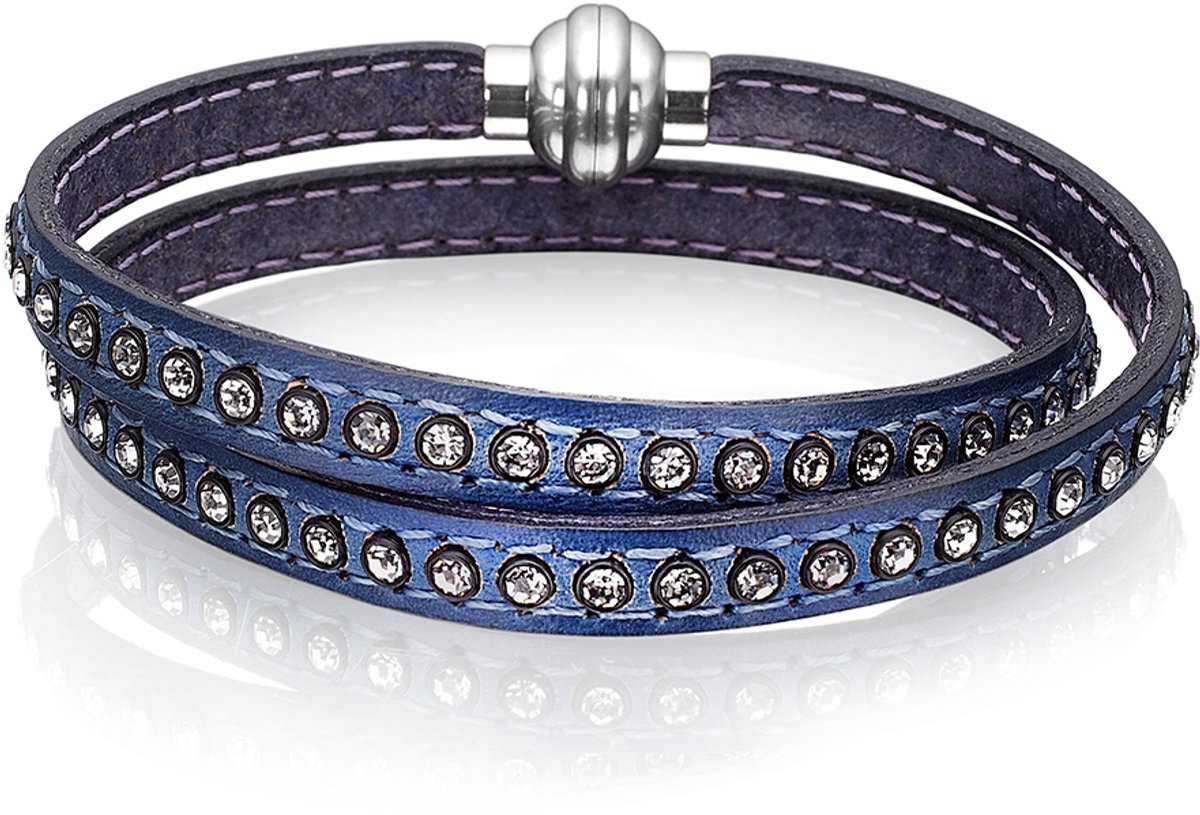 SIF JAKOBS JEWELLERY AREZZO PETROL BRACELET W/ZIRKONIA 38CM SJ-BR2359-PT/CZ/38.