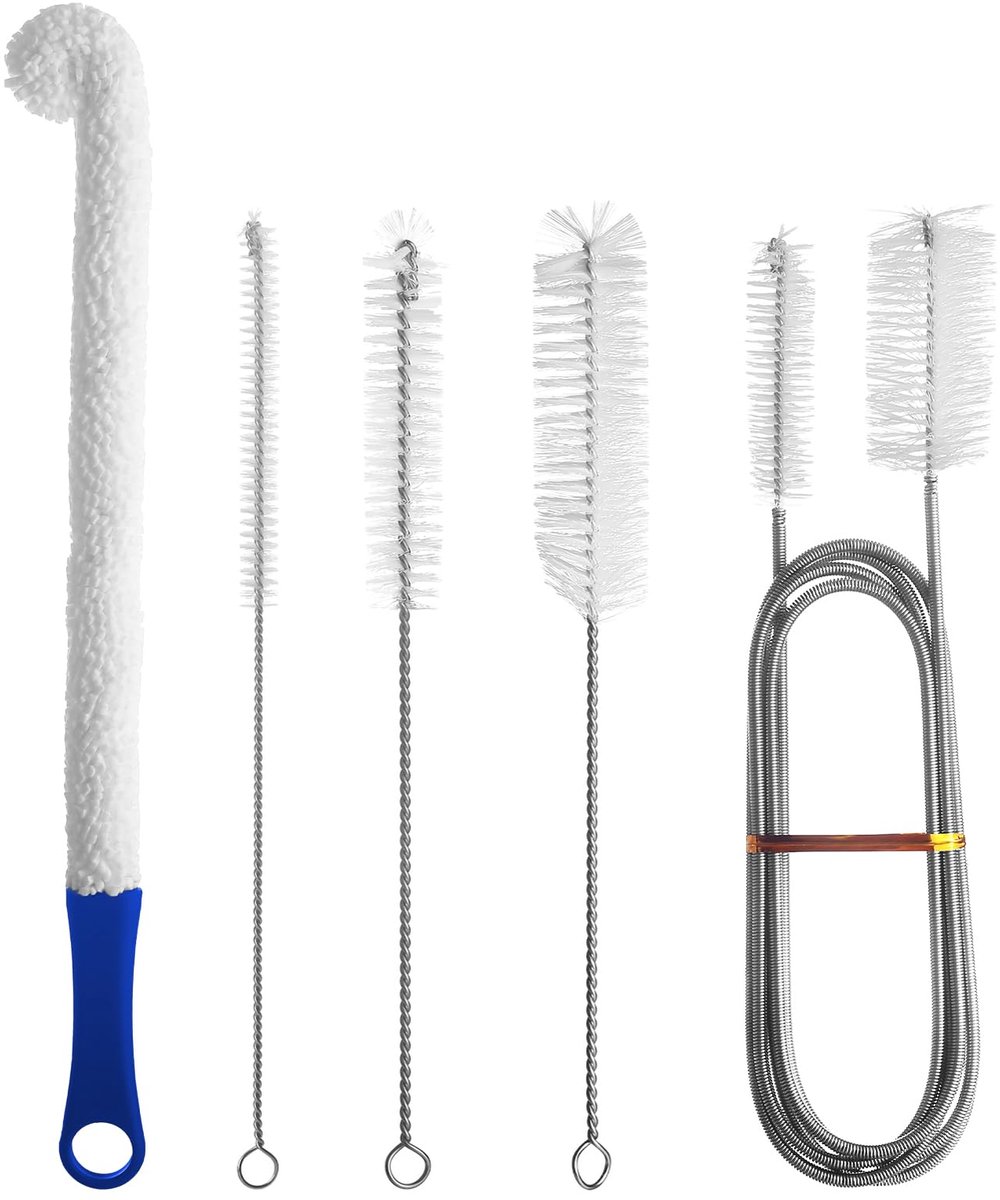 reinigingsset, premium pijpenreinigingsborstel voor moeiteloos schoonmaken van moeilijk bereikbare plekken in waterleidingen, flessen, tuiten, aquaria en meer