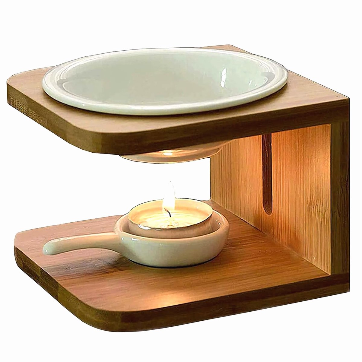 Keramische Wax Smeltbrander, Essentiële Olie Brander, Wax Melt Houder, kaars Geurende Wax Warmer met Theelicht Kaars Houder, Aromatherapie Diffuser Lamp voor Yoga, Keuken, Slaapkamer, Kantoor