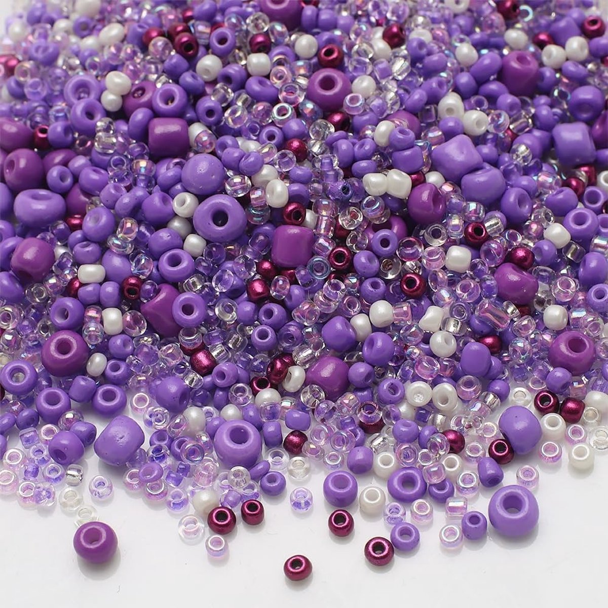 Dailygoods- Knutselkralen 4 Zakjes - Glaskralen Mix 2/3/4 mm
