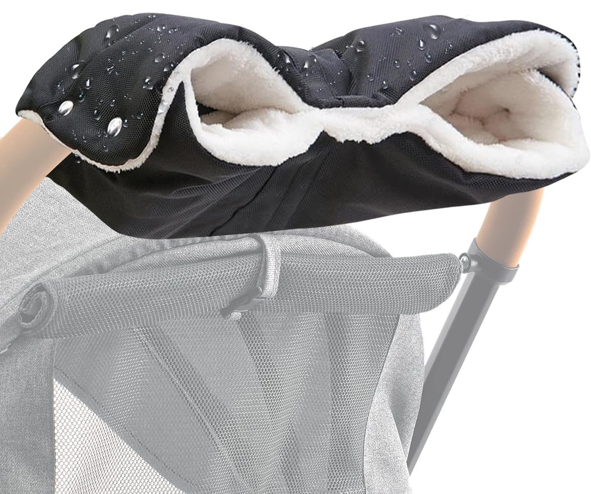 Dailygoods- Kinderwagenhandschoenen Waterdicht - Handmof voor Kinderwagens - Fleece Binnenkant - Universele Maat - Extra Dik - Geschikt tot -20°C - Handwarmers