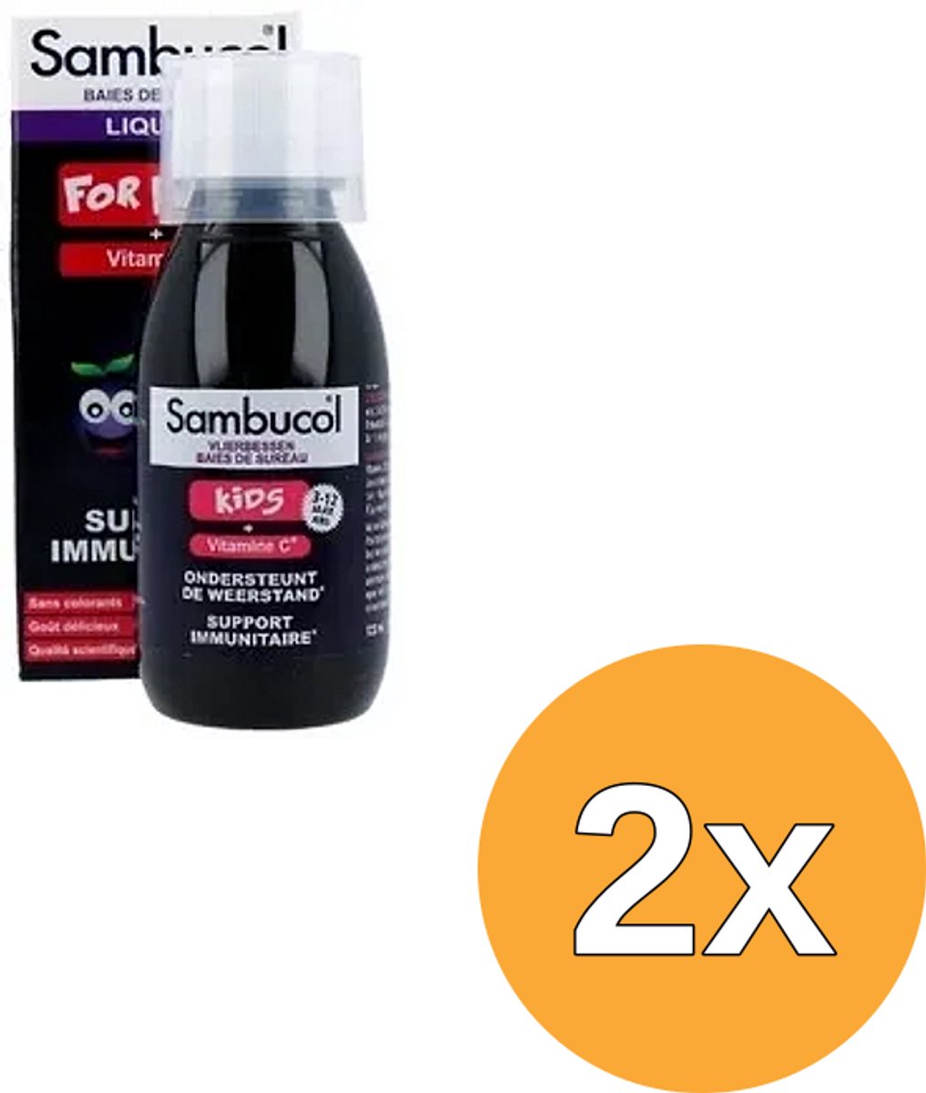 2x Sambucol Vlierbessensiroop for kids (120 ml)