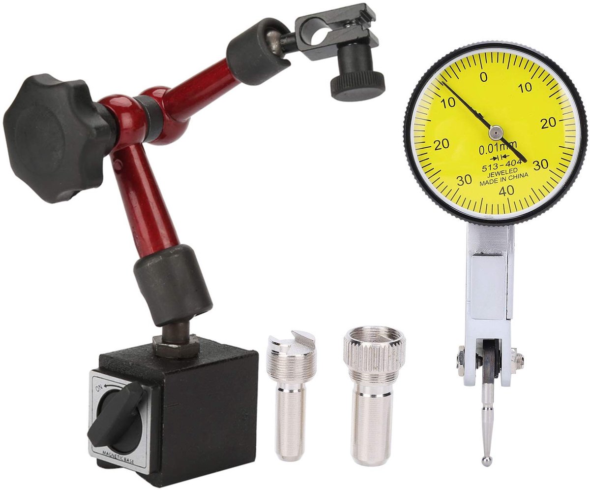 Dailygoods- Meetklok Flexibel - Magnetische Basis - 0-0,8mm Meetbereik - 0,01mm Resolutie - Precisie Metingen - 530g Gewicht - Hefboommeter