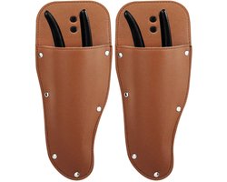 Dailygoods - 2 Pcs Tuinschaar Holster,WideSmart Schede voor Tuinschaar Lederen Tuinschaar Schede Tuin Snijschaar Holster Riemhouder Tas Beschermhoes Afdekking Schede voor Snijschaar Schaar of Tuinmes Lederholster