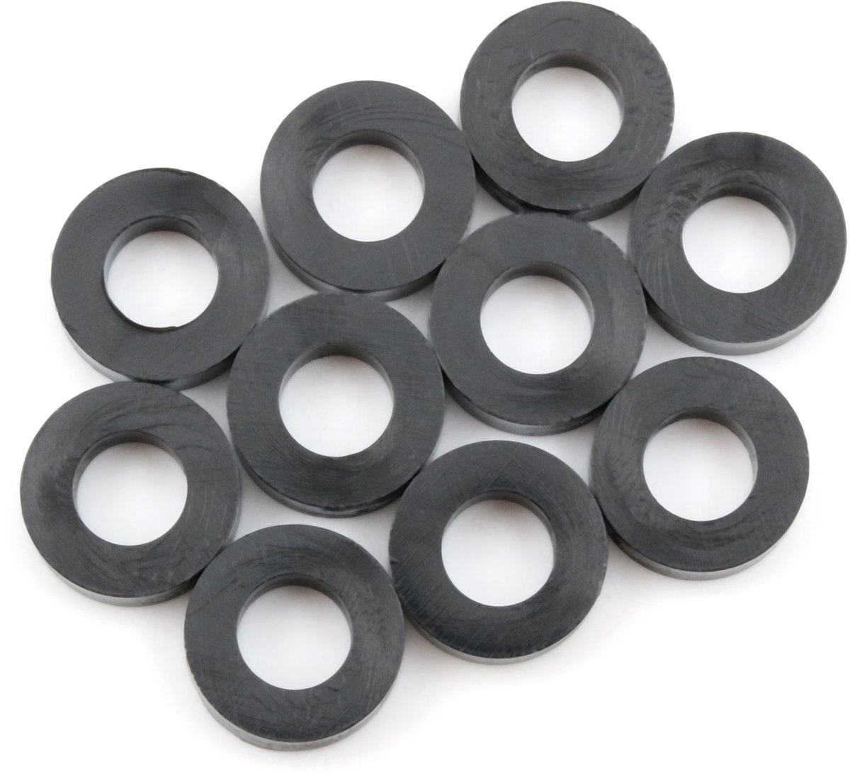 Dailygoods - Afstandshulzen - Sluitringen - Ideaal voor afstanden tussen onderdelen - Zwart - HD-polyethyleen - 10 stuks - Geschikt voor diverse toepa...