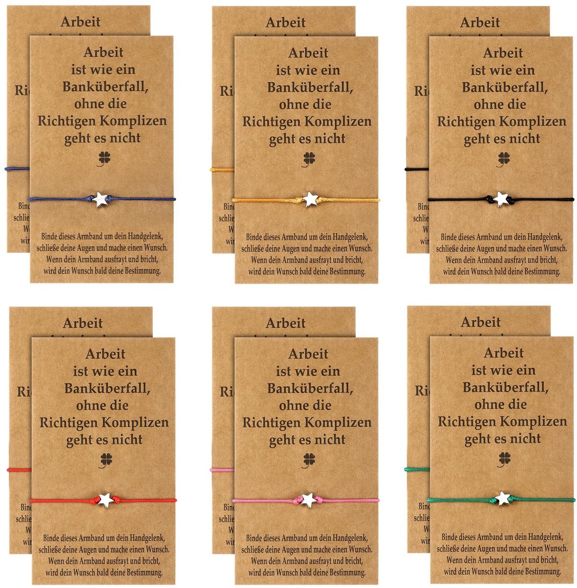 Dailygoods- Afscheidskaarten - Bedankt Kaartjes - Blanco Kaartjes - Teamwerk Armbanden - Cadeau Voor Collega's - Hoogwaardige Kwaliteit - Bedankkaarten