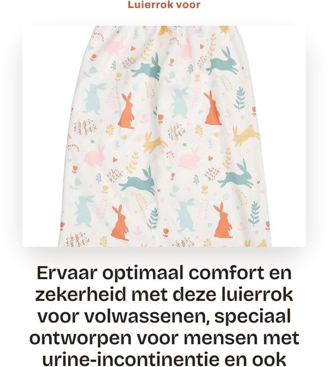 Dailygoods- Luierrok Lekvrij - Incontinentiebroekjes - Wasbaar - Ademend - Comfortabel - Geschikt voor ouderen en huisdieren - Incontinentiebroek