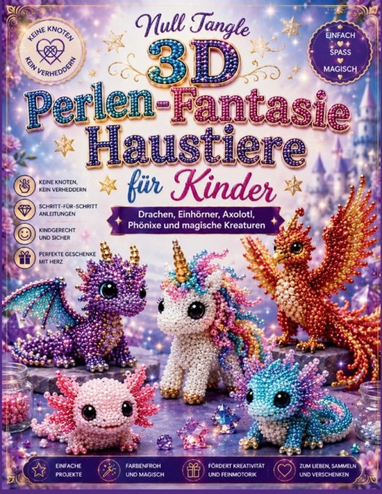 Null Tangle 3D Perlen-Fantasie Haustiere für Kinder - cover