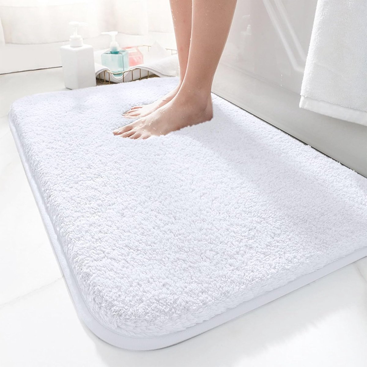 Badmat 40 x 60 cm, antislip, wit