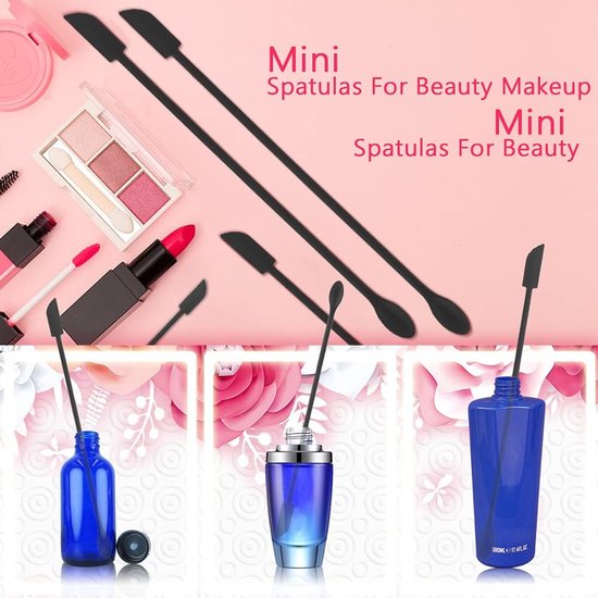 Spatels en Schraper - Siliconen Herbruikbare Kleine Dunne Pot Schraper voor Lotion - Rubberen Make-up Lange Lepel voor Keuken en Voedsel — afbeelding 2