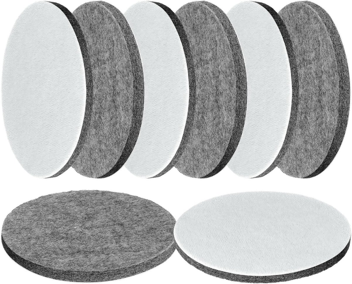 Dailygoods- Vilten Polijstschijf 125 mm - 8 Stuks - Polijstpads - Viltpad met Klittenband - Geschikt voor Excentrische Schuurmachine - Herbruikbaar - Polijstpad