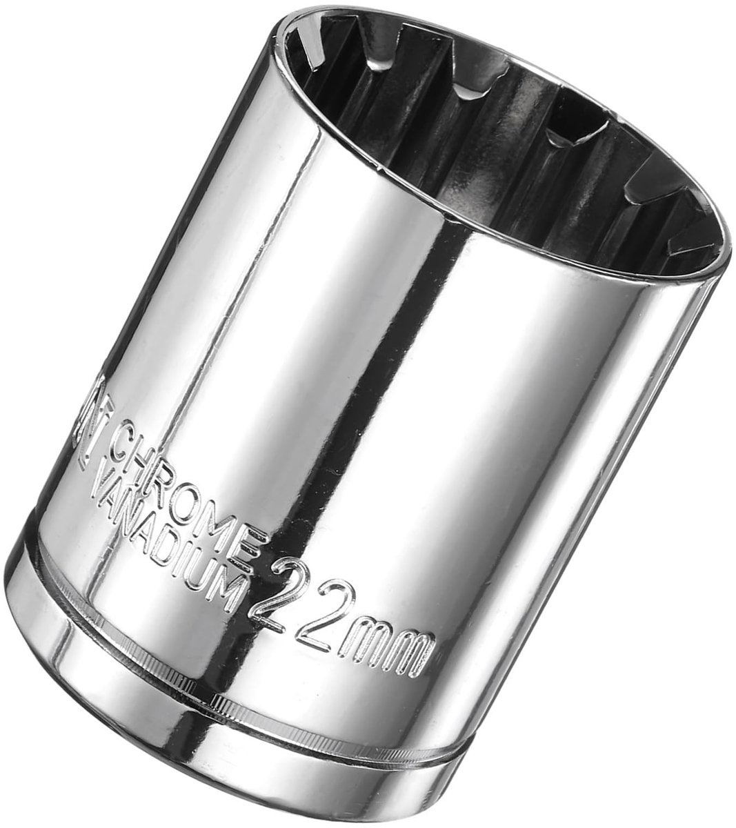 Dailygoods- Onderdiepe Socket 22mm - 12-punts Dopsleutelset - Chroom Vanadium Staal - Gepolijst Afwerking - Geschikt voor Ratelgereedschap - Duurzaam en Roestbestendig - Dopsleutel