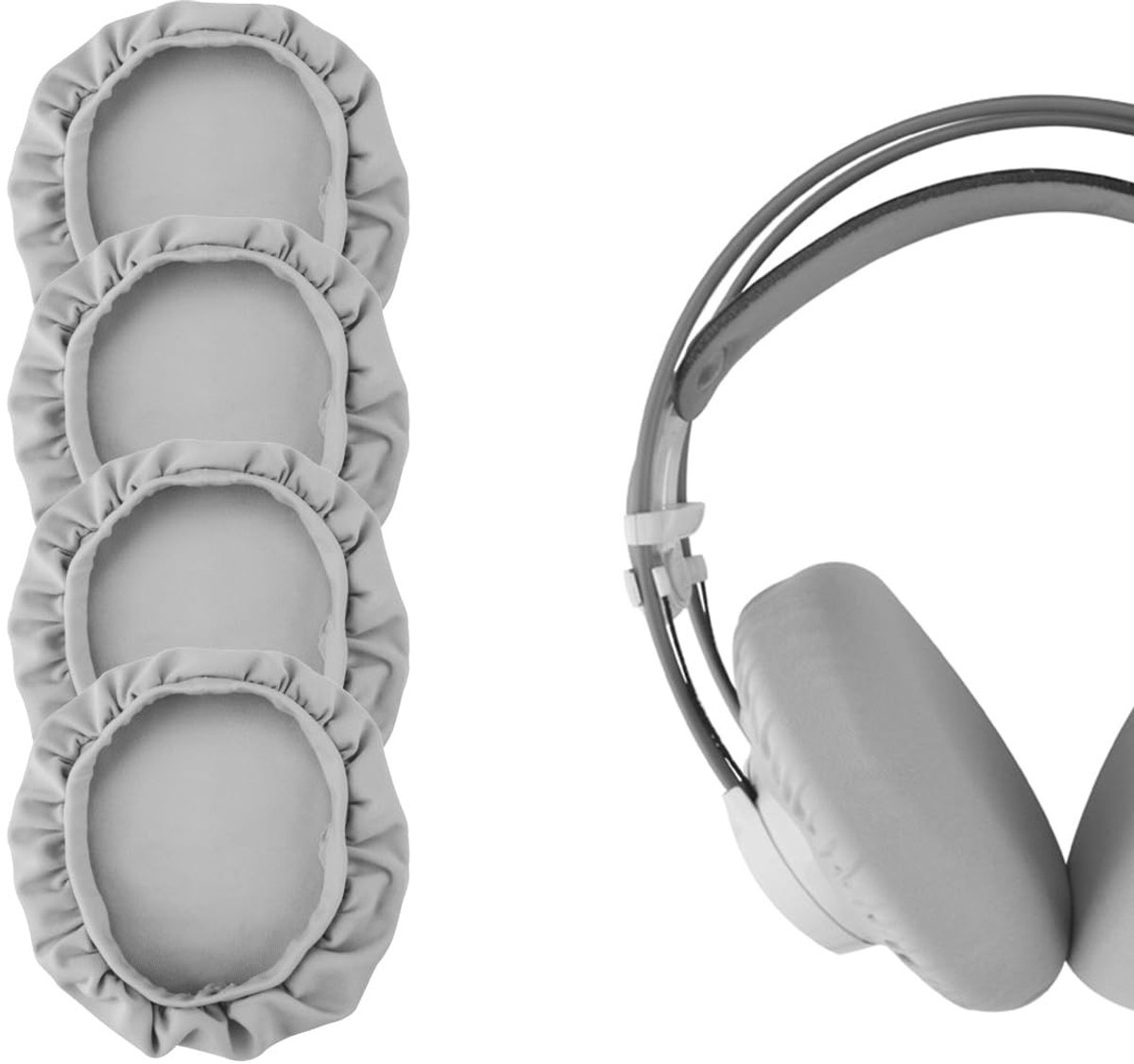 Dailygoods- Oorbeschermer Wasbaar - Oorbeschermers Kinderen - Oorbeschermers Baby - Hoofdtelefoon Hoes - 2 Paar Stoffen - Compatibel met AKG en Audeze - Hoofdtelefoonhoes