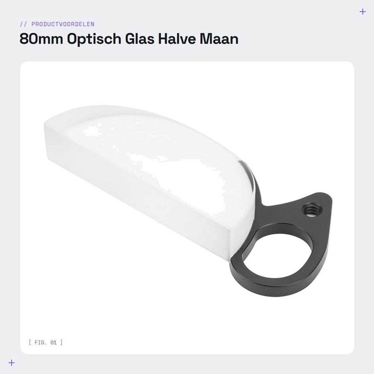 Dailygoods- Prisma 80mm Halve Maan - Caleidoscoop Effect - Optisch Glas - Handheld Fotografie - Slijtvast Aluminium - Verbeterde Visuele Effecten - Fotografie Filter
