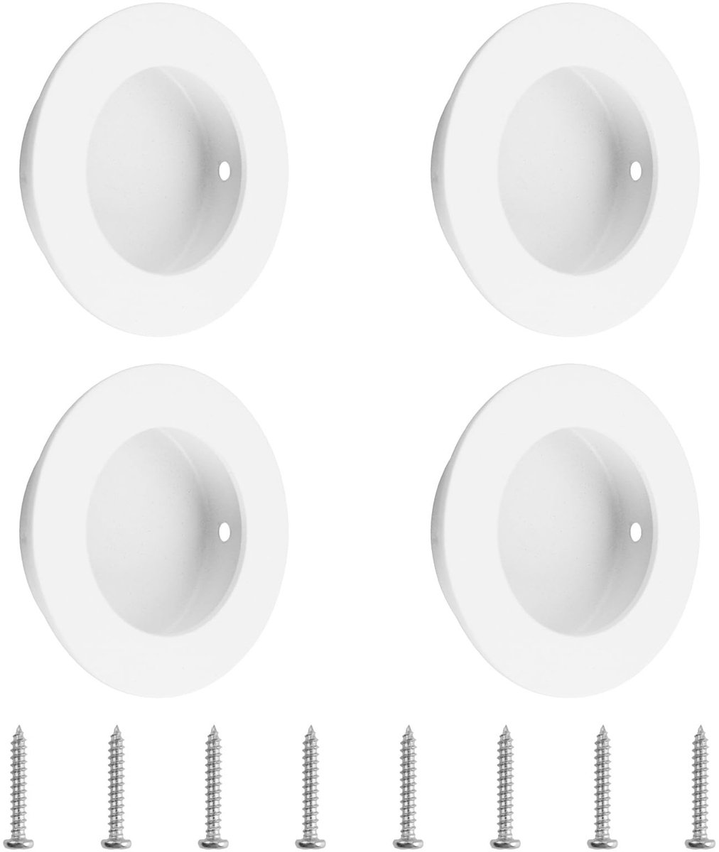 Dailygoods- Handgreep 50 mm - Ronde Verzonken Handgreep - Roestvrij Stalen Schuifdeurhandgreep - Onzichtbare Handgreep - Inclusief Montageschroeven - Stevig Materiaal - Deurklink