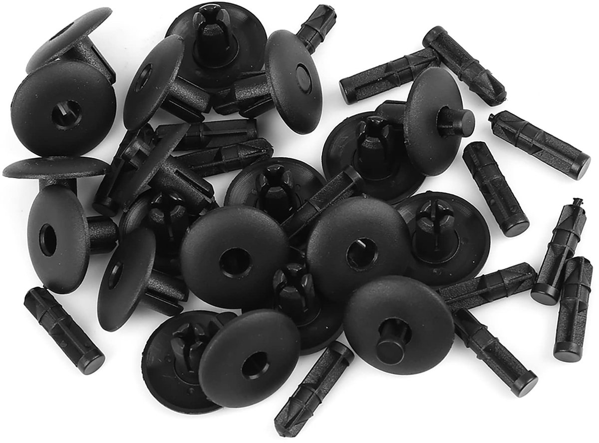 Dailygoods- Klinknagels 20 Stuks - Kunststof Bevestigingsclips - Spatbord Clips - Push-Type - 4D0807300 - Auto Accessoire