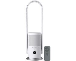 Asir - Luchtreiniger en Staande Ventilator - 100% ABS - 23.5 x 23.5 x 80 cm