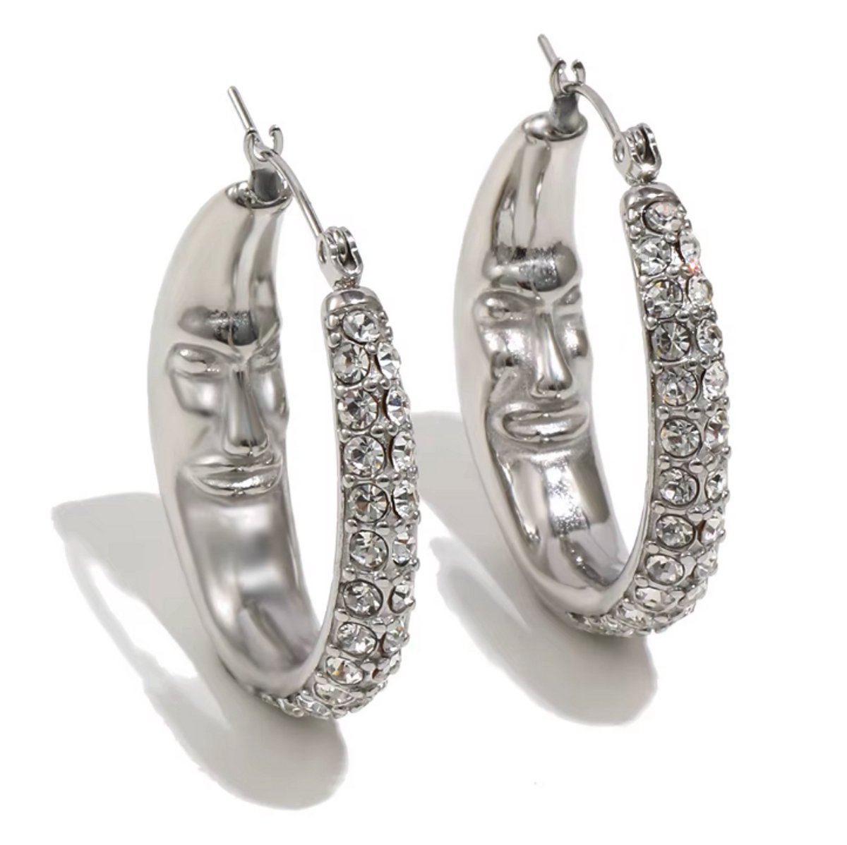 Veldy Oorbellen Dames - Oorbellen Dames Zilver - Zilverkleurige RVS Oorbellen - Stainless Steel Oorbellen - Dames Sieraden - Oorbellen - Zilver