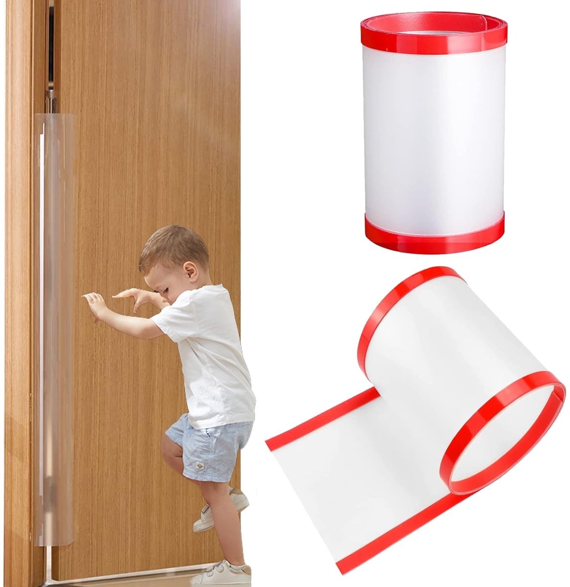 Dailygoods - 2 Stuks Deur Vinger Guard, Vingerklembescherming Deuren voor Kinderen, Deurnaadbeschermingsstrips, Deurklembescherming voor Kinderen, Deurscharnier, voor Kinderkamer, Klaslokaal