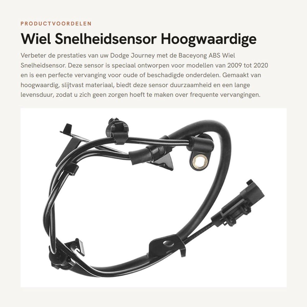 Dailygoods- Wielsensor - Achter - Geschikt voor D0DGE JOURNEY 2009-2020 - Onderdeelnummer: 4743869AE/4743874AE - Duurzaam - Hoge kwaliteit - Betrouwbare prestaties - Snelheidsensor