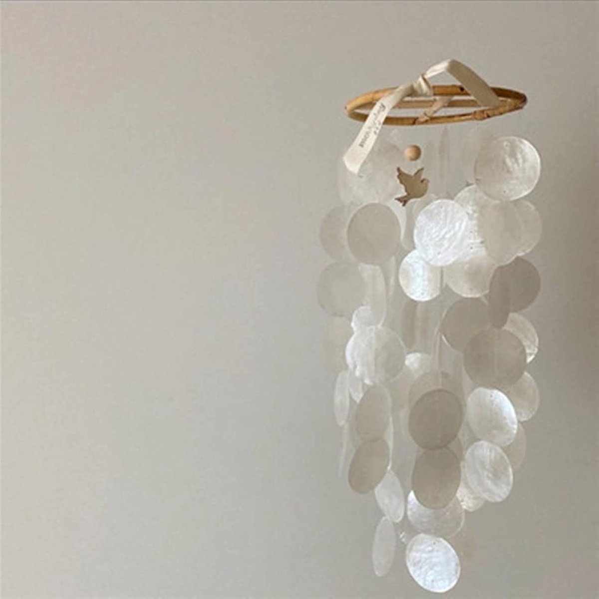 parelmoer schelpen windgong om op te hangen voor thuis of kinderkamer (groot)