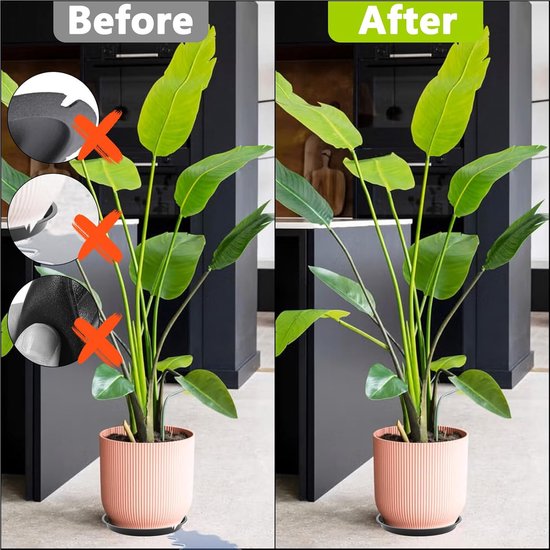 10 stuks ronde onderzetters voor bloempotten 12 cm kunststof plantenonderzetters plantenpot onderzetters potonderzetters planten zwart onderbord bloempot voor binnen- en buitenplanten — afbeelding 3