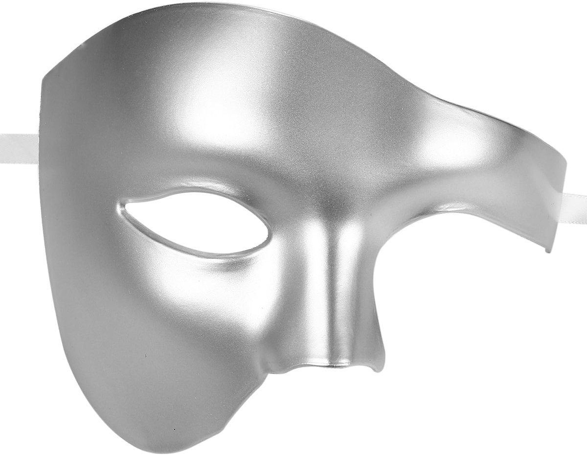 JewelryWe Half gezichtsmasker: Venetiaans carnavalsmasker voor mannen en vrouwen, cosplay, Halloween, feest, feest